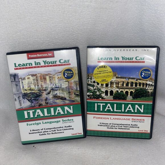 Learn in Your Car Italian Level One and level 2 Raymond, Henry disc CD travel - Picture 1 of 8